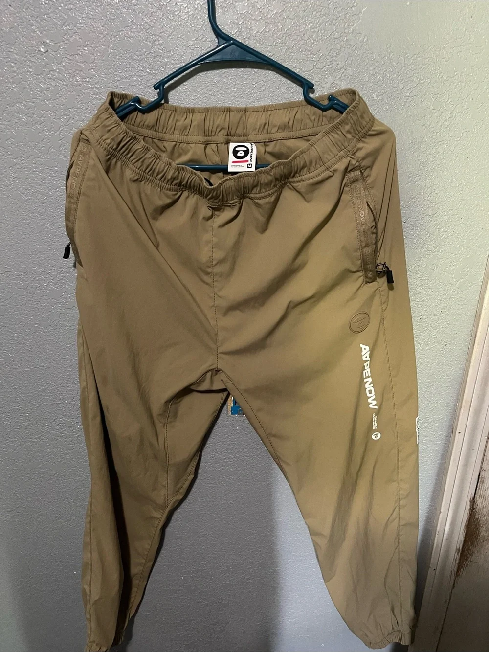 A Bathing Ape Khaki Active Pants